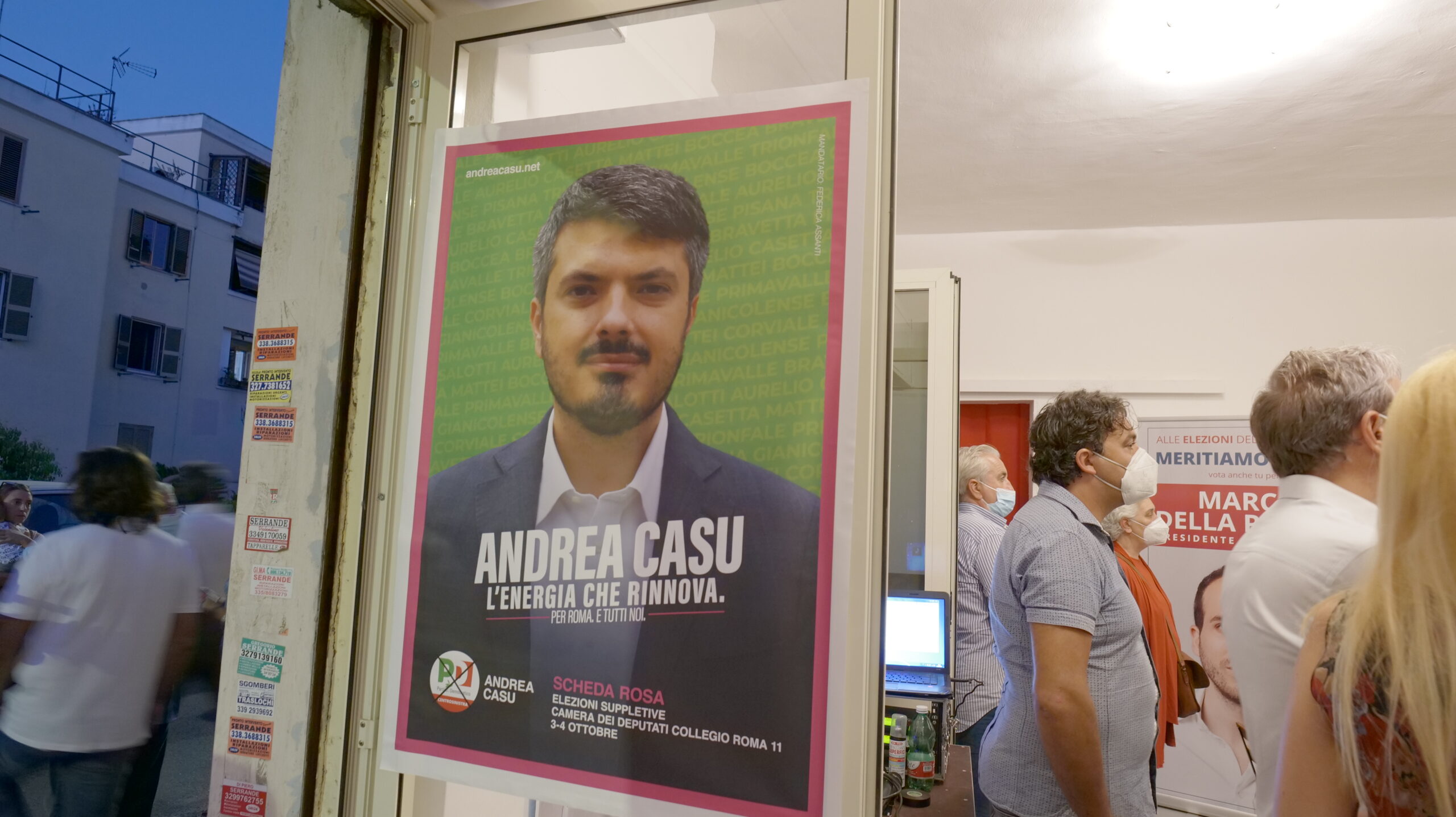 Andrea Casu, comitato elettorale a Primavalle