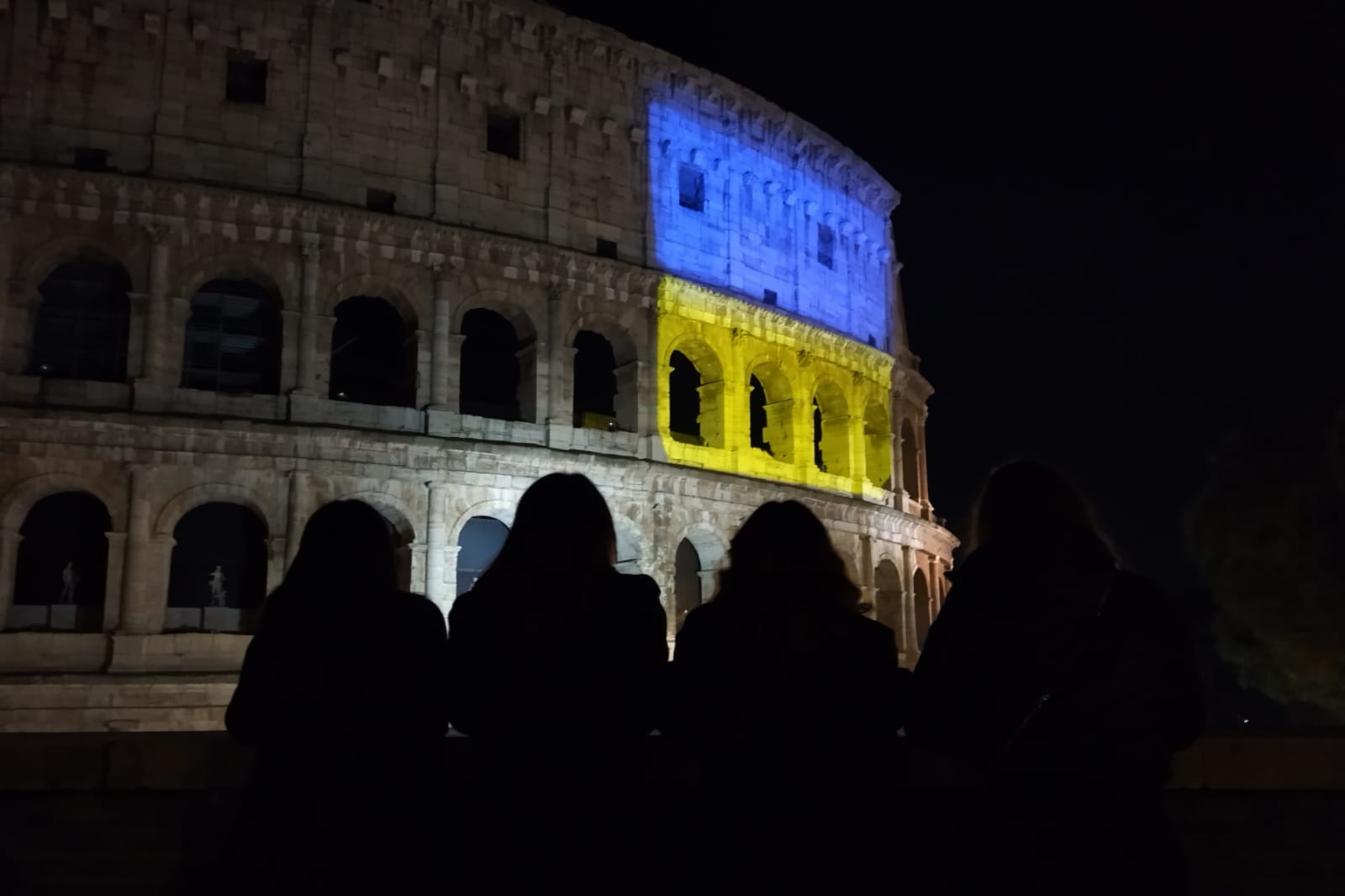 Il Colosseo per la comunità ucraina a Roma