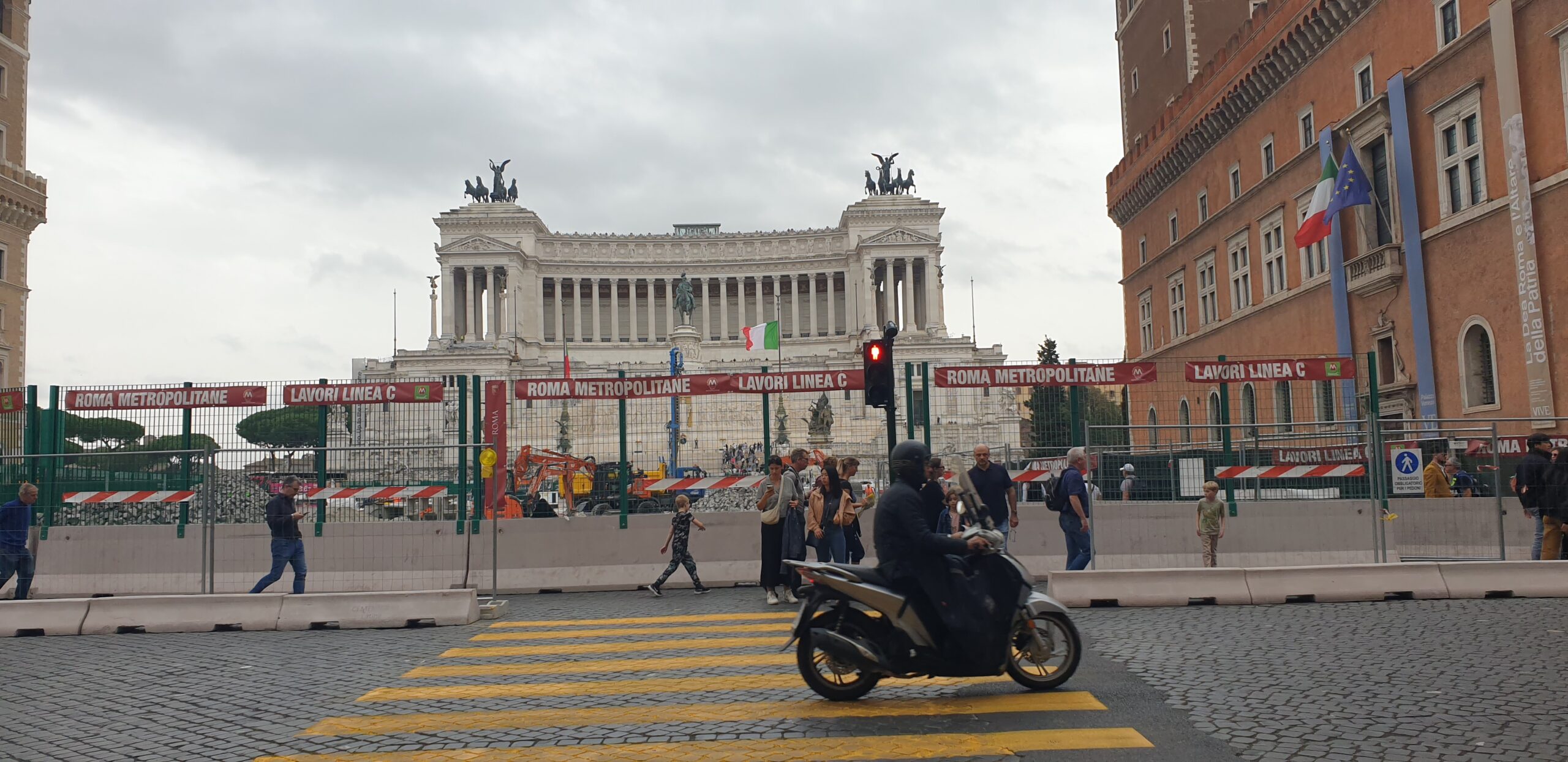 lavori metro C in Piazza Venezia