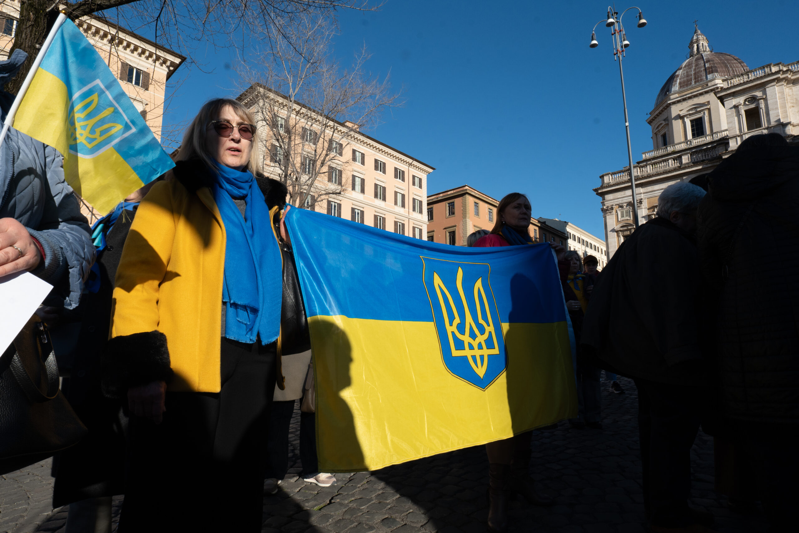 Gli ucraini in piazza a Roma
