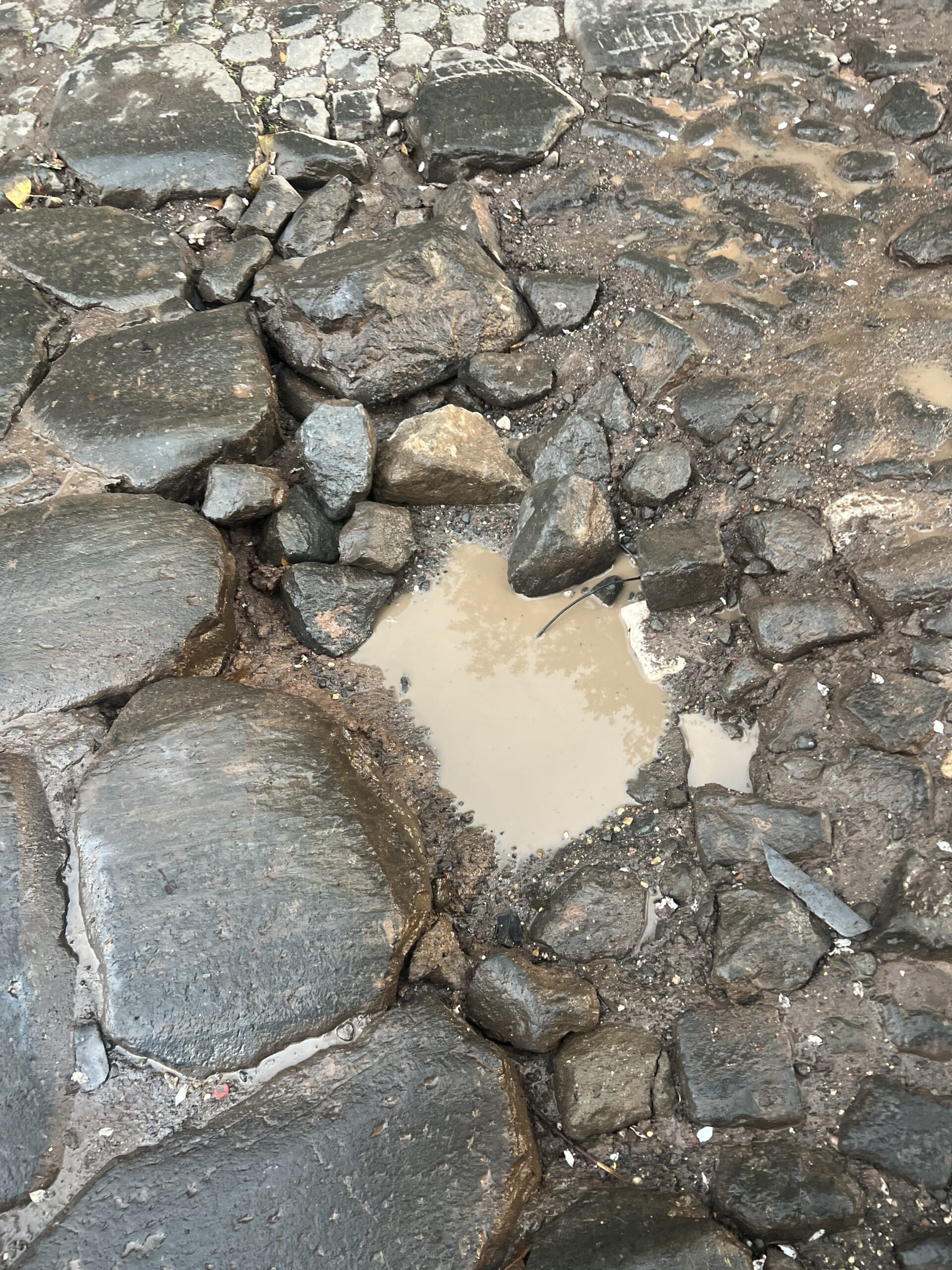 I danni al basolato romano sull’Appia Antica